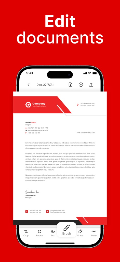 Converter & Editor: PDF Expert - 本アプリは、ドキュメント内のテキストを編集できる機能に加え、ブラシツールで手書きの注釈や描画を追加できる機能により、ユーザーがコンテンツを直感的にカスタマイズすることを可能にします。