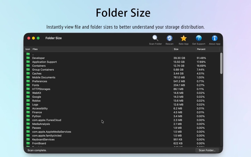 Screenshot #2 pour Folder Size