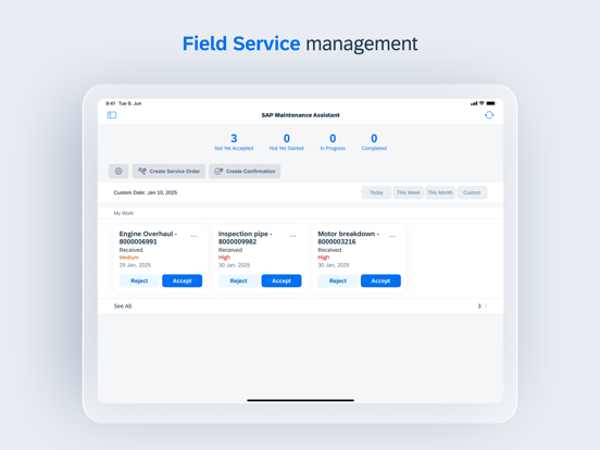 SAP Maintenance Assistant iPad screenshot 5 - Business app