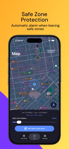 Anti Theft Alarm & Tracker iPhone screenshot