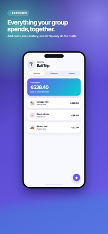 Splenty: Split Group Expenses Screenshot 2 of 7