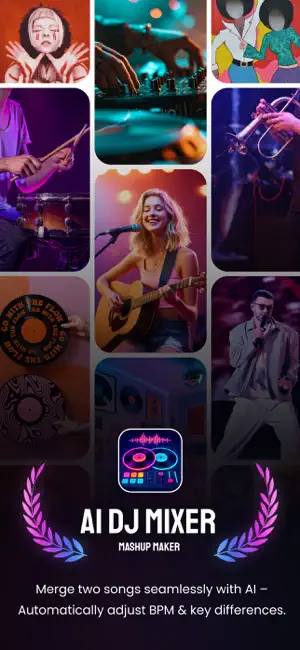 DJ Whisk AI - Make Mashup Song screenshot 1