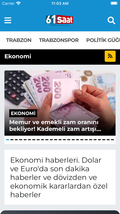 61saat - TRABZON HABER SAYFASI Screenshot