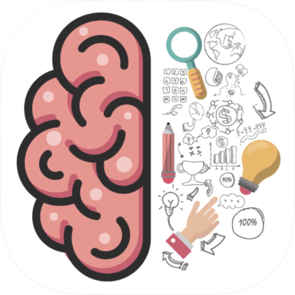 Apple App Store cover for Brain Test Puzzle : IQ Games