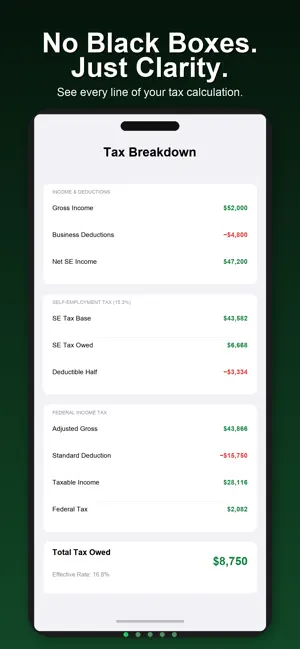 TaxFlow: 1099 Tax Calculator screenshot 2