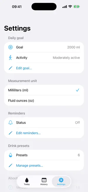Aqua: Water Tracker & Reminder screenshot 3