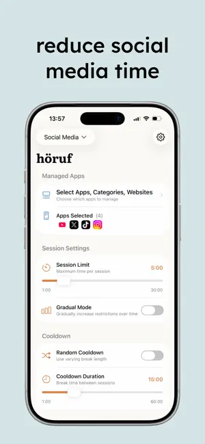 höruf: Stop Doomscrolling screenshot 1
