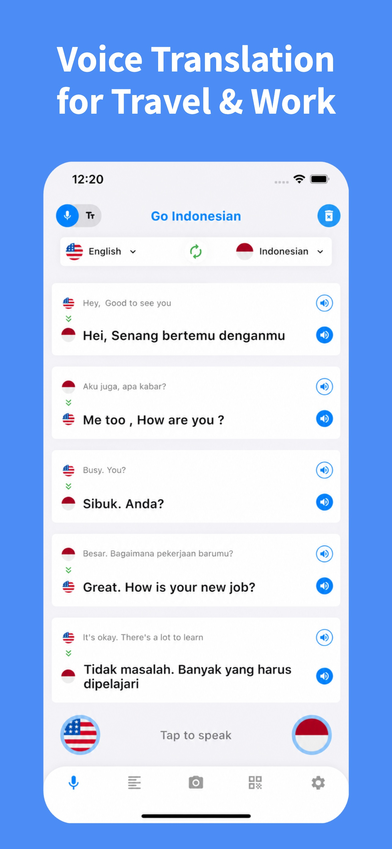 Indonesian Translator: Voice + screenshot 2