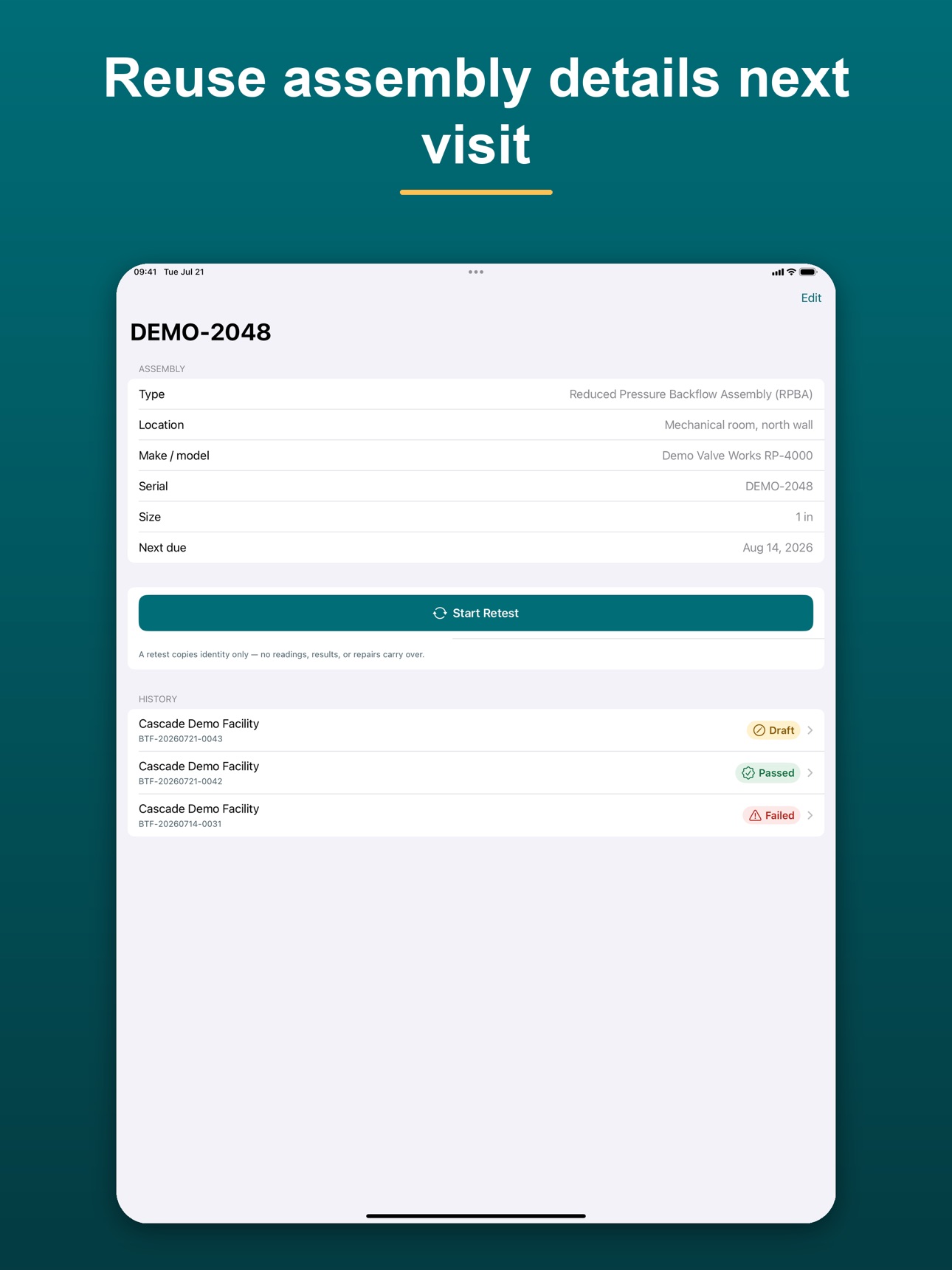 Screenshot 10 of Backflow Test Fieldbook