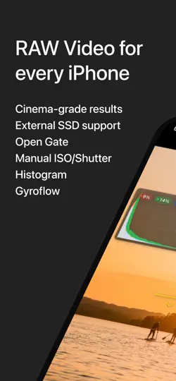 Screenshot von RAW Cam: Open Gate DNG Video auf dem iPhone 1
