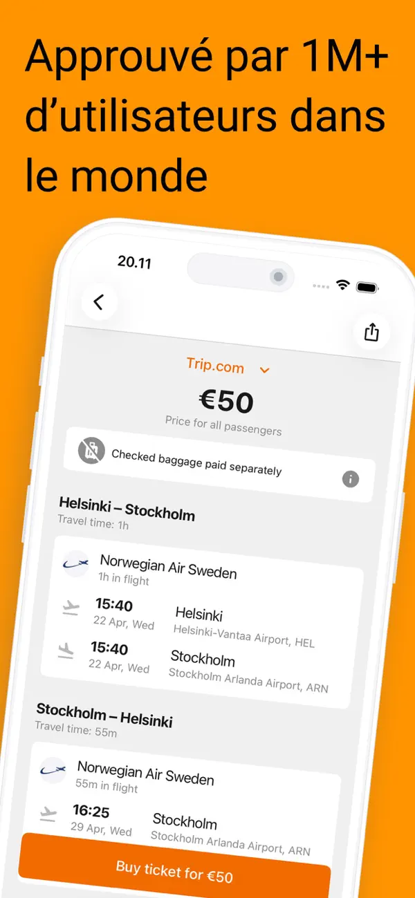 Screenshot #3 pour Vols pas chers—billets d'avion