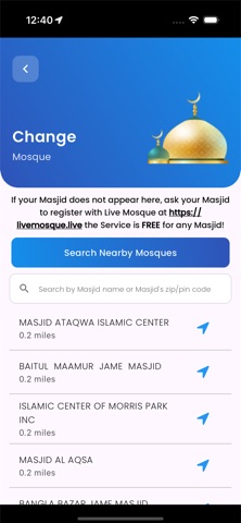 Azan & Prayer Time-Live Mosque iPhone screenshot