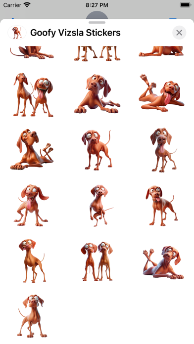 Screenshot #3 pour Goofy Vizsla Stickers