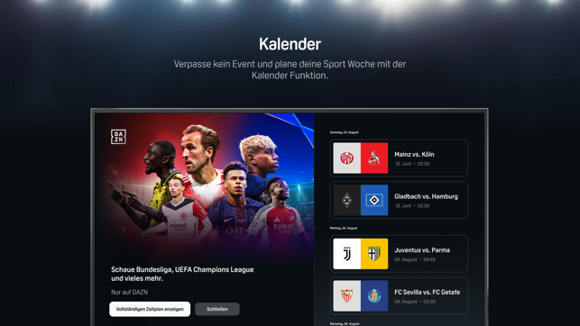 DAZN Sport Live Stream Screenshot