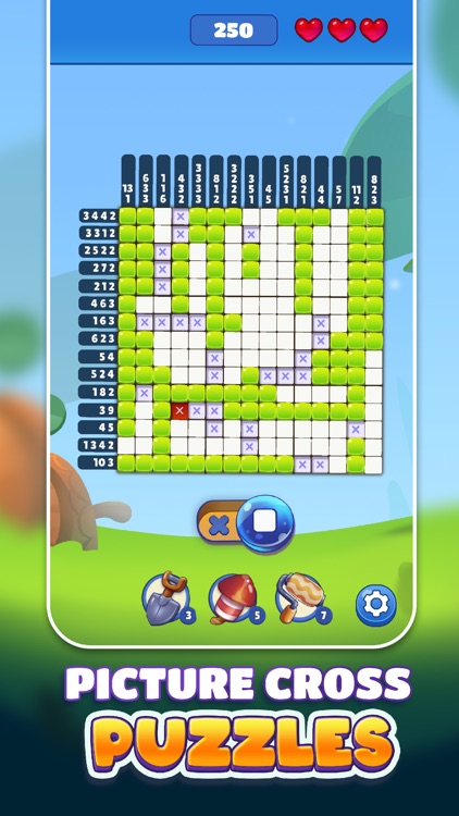 Nonogram Crossing Logic Puzzle