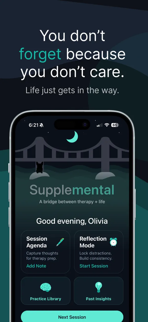 Screenshot #1 pour Supplemental: Therapy Journal