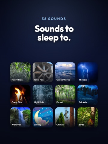 Sleep Sounds: Rain, Fan, Ocean iPad screenshot