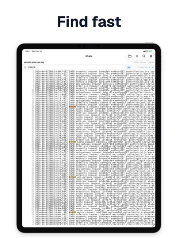 Whaile: Large File Log Viewer ipad screenshot 4