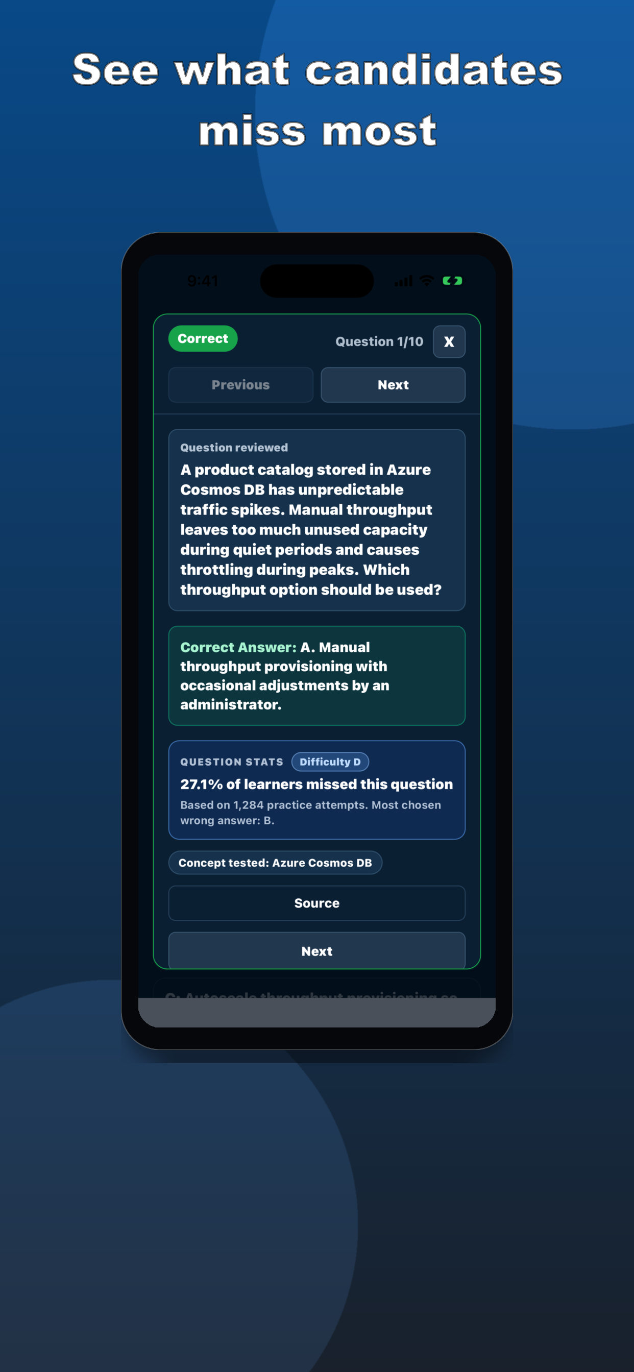 DP-900 Azure Practice Test screenshot 7