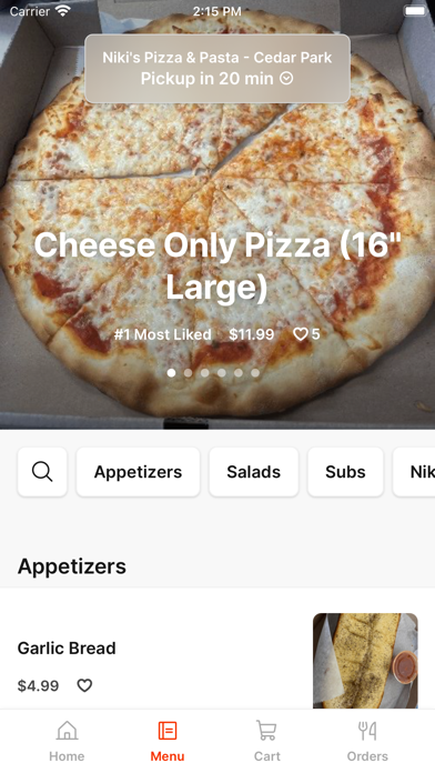Niki's Pizza & Pasta Screenshot