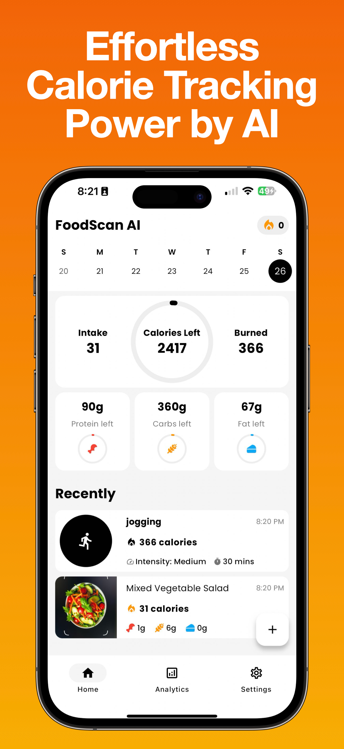 AI Calorie Tracker FoodScanAI