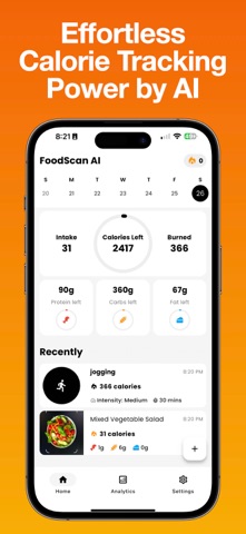 AI Calorie Tracker FoodScanAI iPhone screenshot