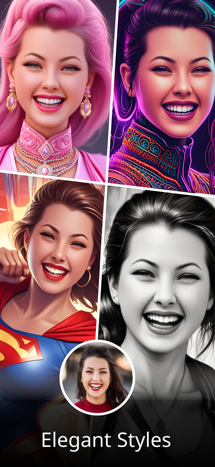 Photo to cartoon portrait