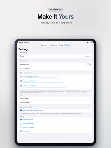 MedCabinet: Pill Reminder iPad screenshot