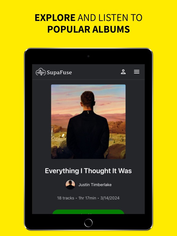 SupaFuse iPad screenshot 4 - Music app