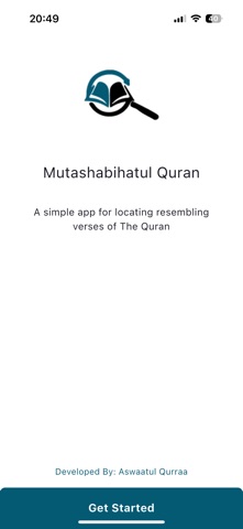 Mutashabihatul Quran iPhone screenshot