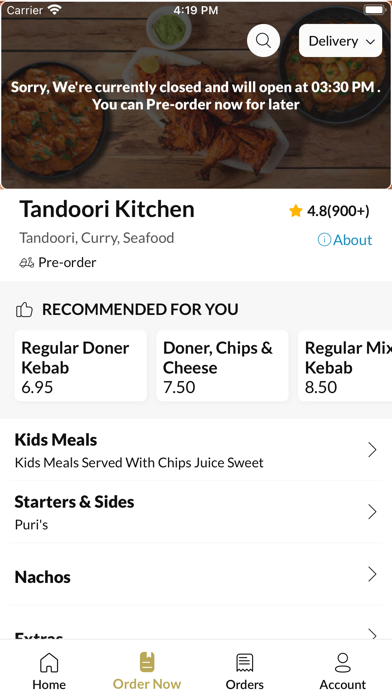 Tandoori Kitchen. Screenshot