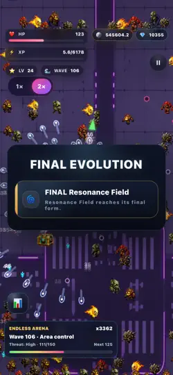 Neon Survivor Arena iPhone Ekran Görüntüsü 4