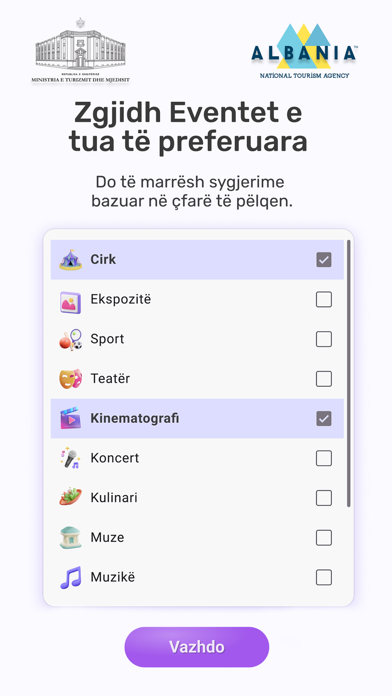 TEA Tourism Events of Albania Screenshot