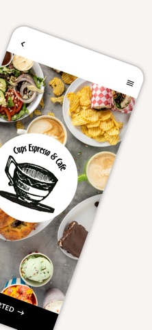 Cups Espresso & Cafes App screenshot