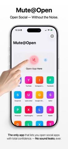 Mute@Open: Shhh Social Scroll iPhone screenshot