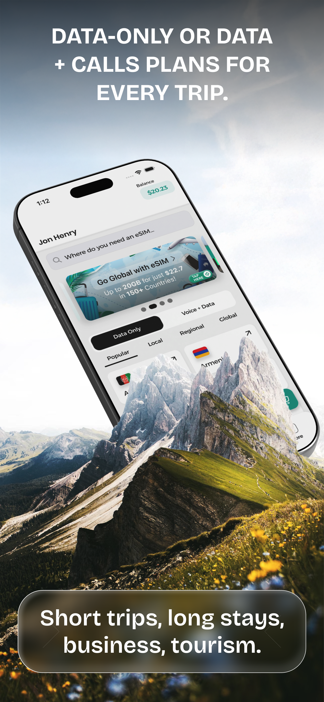 eSIM Card: Travel SIM & Data