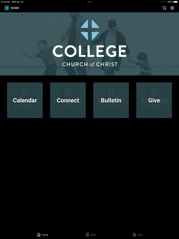 College Church of Christ iPad screenshot 1 - Education app