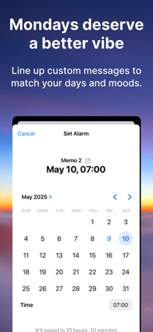 MemoRise - Voice Memo Alarm iPhone screenshot