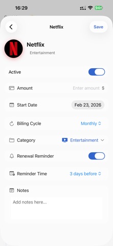 Subscription tracker: Subly Screenshot 4 of 5