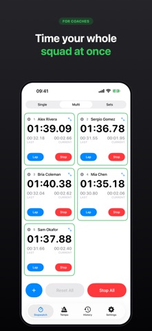 TapSplit – Coach Stopwatch Screenshot 1 of 8