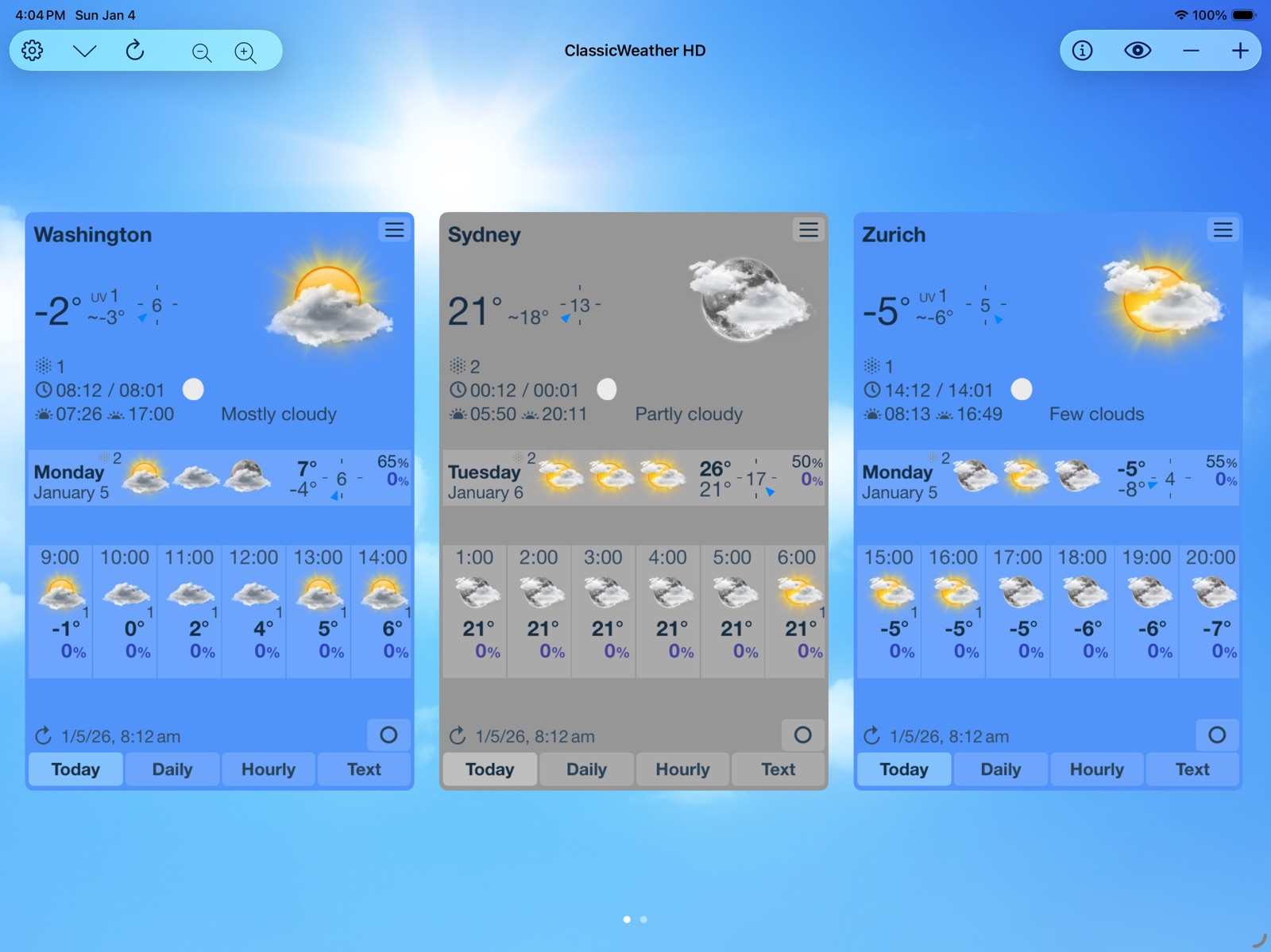 ClassicWeather HD ipad screenshot 4
