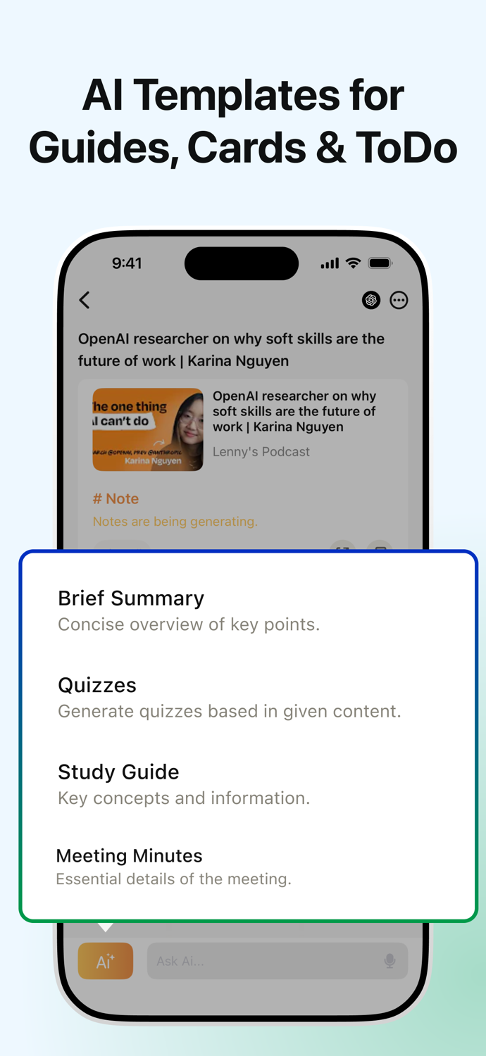 AI NotebookTranscribe,Summary