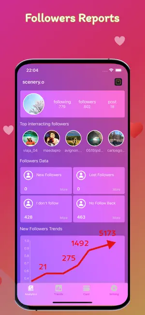 NewFollowers+ Report Pro screenshot 2