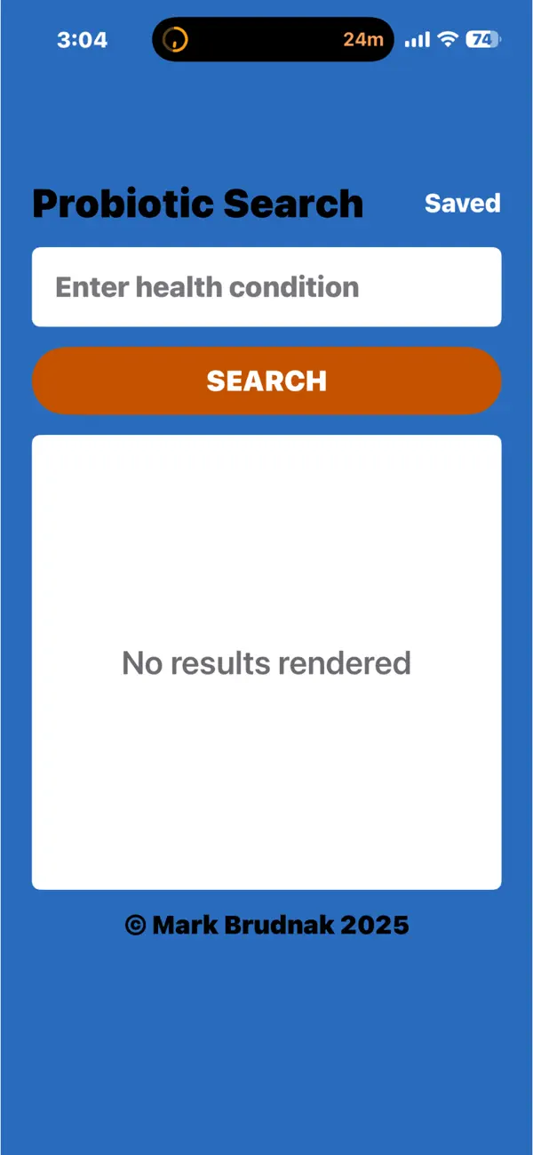 #1. Probiotic Search (iOS) Ved: Mark Brudnak