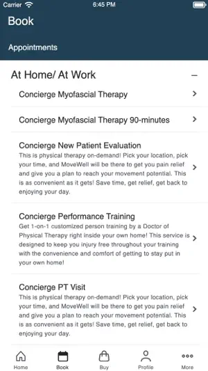 MoveWell Mobile screenshot 2