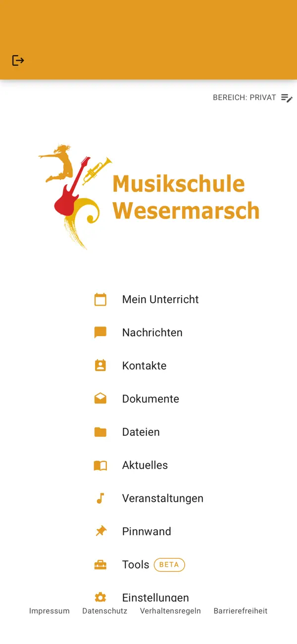 Screenshot #1 pour Musikschule Wesermarsch e.V.