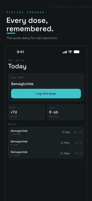 Peptally: Peptide Tracker screenshot 1