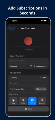 Subscription Manager: SubTrack Screenshot 7 of 10