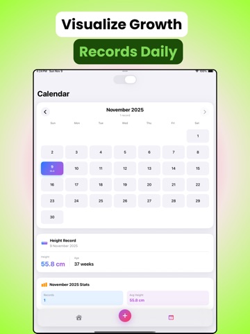 Tallie – Baby Height Tracker iPad screenshot