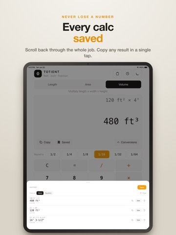Totient: Fraction Calculator iPad screenshot